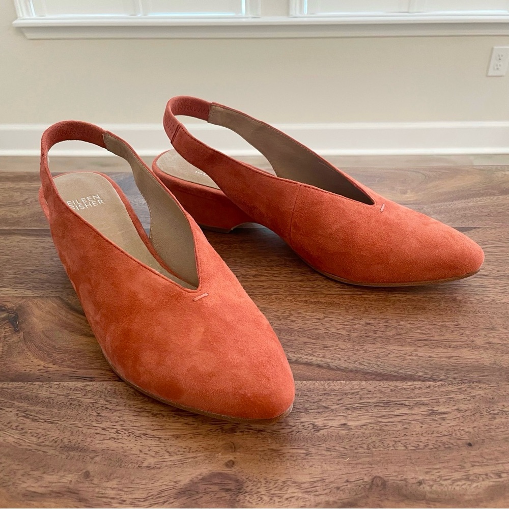 Eileen Fisher Gatwick Slingback Pump in Spice Suede - Picture 7 of 12